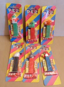 [USA*PEZ*petsu] Vintage 6 point set * whistle (Merry Music Maker)piero/ Panda / donkey / bird / rhinoceros / Tiger * unopened 