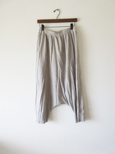 2021 evam eva vie / エヴァムエヴァ V213K905 sarrouel pants L.GRAY * コットン カシミヤ サルエルパンツ