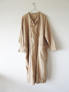 2021SS nest Robe / ネストローブ UpcycleLino 01211-1004 リネンコットンプルオーバーマキシワンピース F D.BEIGE * シャツ ブラウス