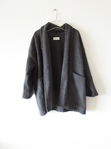 美品 2020AW evam eva / エヴァムエヴァ E203T125 short robe coat CHARCOAL * ローブコート ジャケット カーディガン