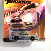 Hot Wheels ホットウィール 日産 スカイライン GT-R BNR34　レトロエンターテイメント　HOT WHEELS FAST & FURIOUS SKYLINE GT-R BNR34_画像2