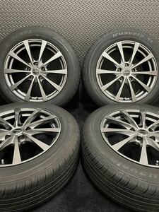 215/60R17 KENDA/KR32 Kuavela SL 21年製 Exceeder 17インチ 7J＋48 114.3 5H 夏タイヤ 4本 ケンダ エスティマ CH-R (4-B328)