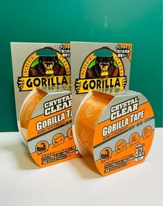 ゴリラ gorilla 強力補修テープ クリスタルクリア (透明, 48mm幅x8.2m) 2巻セット