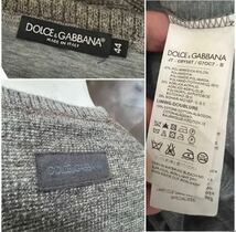 DOLCE&GABBANA ヘンリーネック ニットTシャツ 背面ロゴ 44 S_画像6