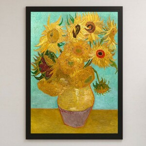 Art hand Auction Van Gogh's Sunflowers (12) Painting Art Glossy Poster A3 Bar Cafe Terrace Classic Interior Still Life Botanical Sunflower Flower Starry Night, residence, interior, others