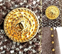 美品　クリーニング済み　国内正規　2 セット　CHANEL　Dior　ヴィンテージ シャネル　ココマーク　金ボタン　ウール ツイード　スカート M_画像2