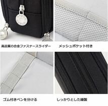 筆箱 ぺんけーす ツールペンケース ポーチ 文具　多機能両面開き ネイビー_画像6