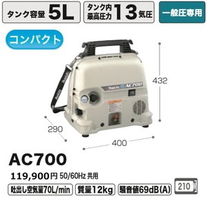 マキタ エアコンプレッサ AC700 新品