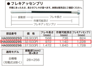 マキタ コンクリートバイブレータ用 フレキアッセンブリ HA00000295 新品