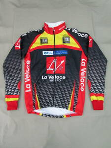 W.23I5　CIJ　★送料410円定額☆　サイクリングジャケット　裏起毛　La Veloce JOLLYWEAR　S　イエロー×ブラック他　USED　☆