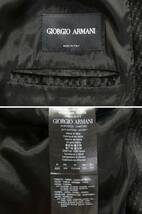 秋冬物431,000円新品GIORGIO ARMANI★立体的な幾何学模様に毛足を刈り上げたアンコン構造ベルベットブレザー【50＝日本L】_画像10