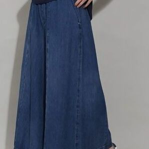 ヤマダヤ/LASUD/ラシュッド◇デニムガウチョパンツ(Dark blue Color)◇新品未使用タグ付き【定価14,000円】