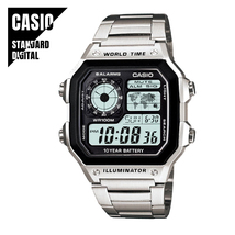 CASIO STANDARD カシオ スタンダード デジタル シルバー メタル AE-1200WHD-1A 腕時計 メンズ CASIO専用ケース付き ★新品 送料無料_画像1