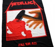 ★90s イタリア製 METALLICAメタリカ KILL 'EM ALL タペストリー★オールド ビンテージ ヘヴィメタル ロック バンド ハンマー_画像1