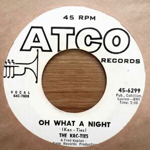 【45】Doowop特集 美品 THE KAC-TIES / OH WHAT A NIGHT / 7inch EP 60s 50s oldies / soul BLUES R&B