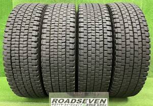 ★245/80R17.5 133/131J 4本Set ダンロップ DUNLOP DECTES SP001 2018年製 溝約14～15mm程度 スタッドレス 中古★送料無料/一部地域を除く