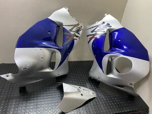 GSX1300R (-07) 隼 ハヤブサ 純正 サイドカウル (シルバー×アオ) ミドルカウル ロア アンダーカウル 94471-24F0 94481-24F0 94461-24F0