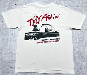 長渕剛 2010-2011 TRYAGAIN ツアー ミュージック Tシャツ　　バンド アリーナツアー トライアゲイン TSUYOSHI NAGABUCHI 早2759