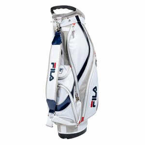 ゴルフ FILA GOLF スタンド式キャディバッグ FL-SCB-SI 軽量タイプ 9型 ホワイト[59007]