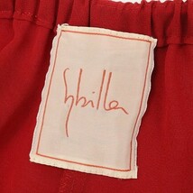 ◆Sybilla シビラ シフォン フレア ロング スカート 赤 レッド M_画像5
