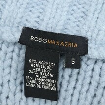 ◆BCBG MAXAZRIA マックスアズリア タートルネック サイドボタン ローゲージ ニット セーター 水色 S_画像5