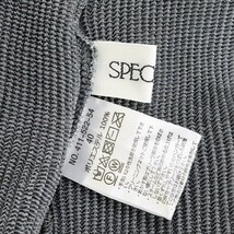 美品◆SPECCHIO スペッチオ スパンコール装飾 プリーツ加工 半袖 ワンピース グレー 40_画像4