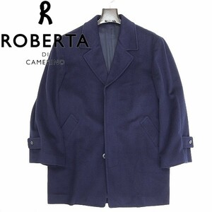 ◆Roberta di camerino ロベルタ ディ カメリーノ 比翼仕立て ウール ジャケット コート 紺 ネイビー S