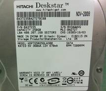 ハードディスク HITACHI HDP725025GLA380 HDD 250GB（レコーダー DV-AC82から外し）中古_画像2