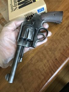 タナカ　HW樹脂製　SPGマーク有り　S&W M1917 米軍　発火式モデルガン　新品ベース　古美塗装　③