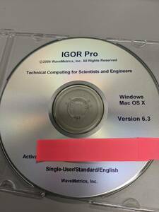 IGOR Pro 6.3 for Macintosh and Windows 英語版