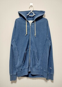 Champion Reverse weave　インディゴ染め 裏毛　ジップパーカー XLサイズ　スウェット