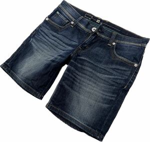 LEVIS ☆ 春夏 ヘビロテ 着回し◎ ショートパンツ ハーフパンツ ブルー デニム ショーツ レディース W25 カジュアル リーバイス ■Ja6487