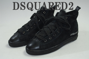 ... 1555 jpy complete selling out!!DS8579* fan expectation!. road distinguished family . work *DSQUARED2/7 hole / black / strut chip /MID/ suede /22cm/ popular sudden rise 