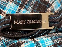 MARY QUANT マリークワント Tバック型 ハイレグ ワンピース水着 ブロックチェック柄 ブルー サイズ9M_画像3