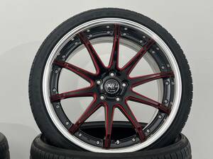 W421 VERZ-WHEELS KCV05　20インチ 9.5J+30 PCD114.3-5H　クリスタルレッドライン 245/35ZR20 1本　アルファード　ヴェルファイア