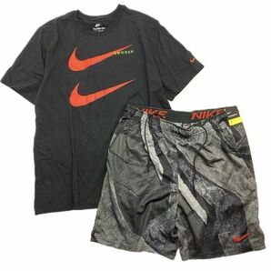 NIKE ナイキ ダブル スウォッシュ Tシャツ 上下セット 黒 2XL DJ4078-011/CZ2579-010 23-0809-1-7/8の画像1