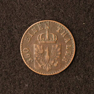KM#451/ドイツ連邦 プロイセン王国1ペニヒ銅貨（1847）レオポルド1世[E2564] コイン