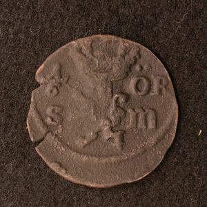 スウェーデン 1/6オーレ銅貨（1666）[E2396]コイン