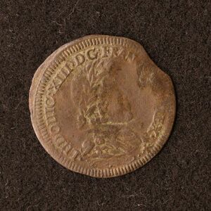 フランス ルイ13世時代 銅貨（1600年台）コイン・トークン[E2440]　