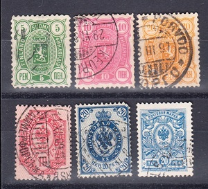 【外国切手】フィンランド 初期切手 1875-91年 セット【状態色々】S598