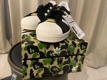 新品 adidas SUPER Star bape BAPESTA コラボ　スニーカー アディダス スーパースター ベイプス 27cm_画像2