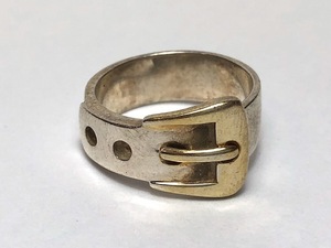  Vintage belt ring ring silver made 9 number Boma company manufactured #F