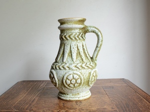 アンティーク花器 オブジェ ヴィンテージ デザイン 陶器 フラワーベース（H20cm） 華道 花瓶 生け花 ポット