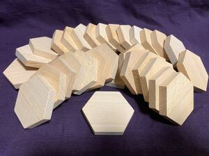 六角形木片 30枚セット/端材 ハンドメイド 木材