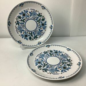 Noritake ノリタケ Progression プログレッション ブルームーン BLUE MOON 大皿 食器 2枚セット売り【Y1037】