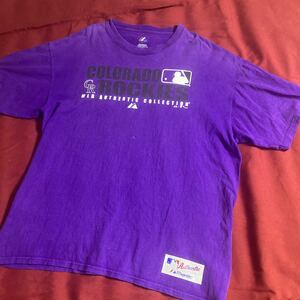 セール 即決1円 ビンテージ Majestic 　COLORADO ROCKIES ロッキーズ セントルイス　Tシャツ　サイズXL　　Authentic