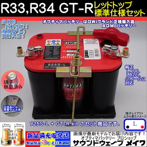 (NEW) オプティマ バッテリー レッド OPTIMA R33、R34 GT-R 標準仕様車用セット 925S-L / RT R-3.7L (GWI 正規品 3年保証)