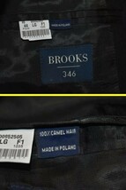 ★新品★ブルックスブラザーズ★BROOKS 346★ POLAND製★ 高級素材のキャメルヘアの黒ブレ 王道のブラックジャケット44　LL_画像9