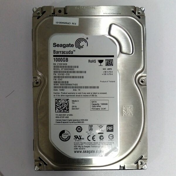 Seagate SATA HDD　1000GB