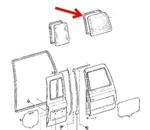 ☆希少☆新品 純正 ランクル 80 右 バックドアガラス ウエザストリップ LAND CRUISER WEATHERSTRIP, BACK DOOR GLASS, RH